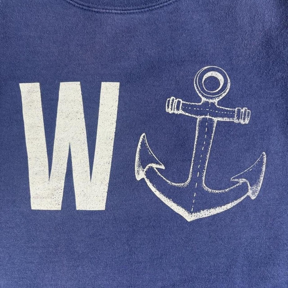 Wanchor novelty navy blue crewneck pullover Size XL - Picture 2 of 8
